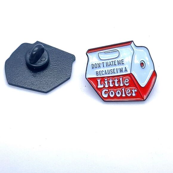 Don’t Hate Me Because I’m a Little Cooler Novelty Enamel Lapel Hat Pin Ice Chest - Picture 4 of 4